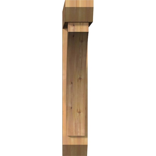 Thorton Slat Smooth Bracket W/ Offset Brace, Western Red Cedar, 7 1/2W X 40D X 44H